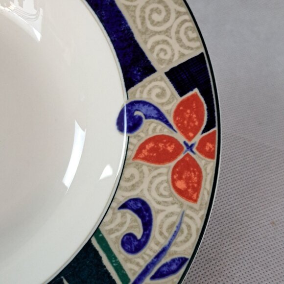 3 Pc. Christopher Stuart Optima HK201 Pasha's Palace Rimmed Soup Bowls 9.5" - Picture 13 of 14